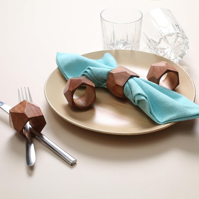 Wooden Napkin Rings Set of 12 - Image 3