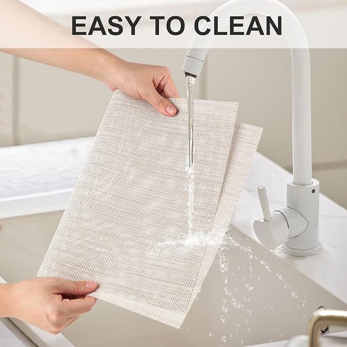 Vinyl Placemats Set of 8, PVC Woven Washable Non-Slip Table Mats, Heat - Image 3