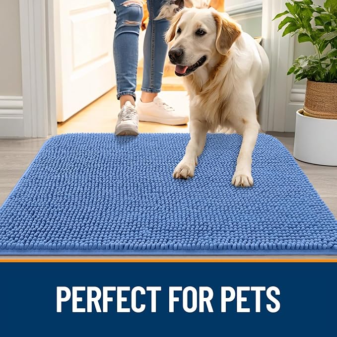OLANLY Dog Door Mat for Muddy Paws 30x20, Absorbs Moisture and Dirt, Absorbent - Image 6