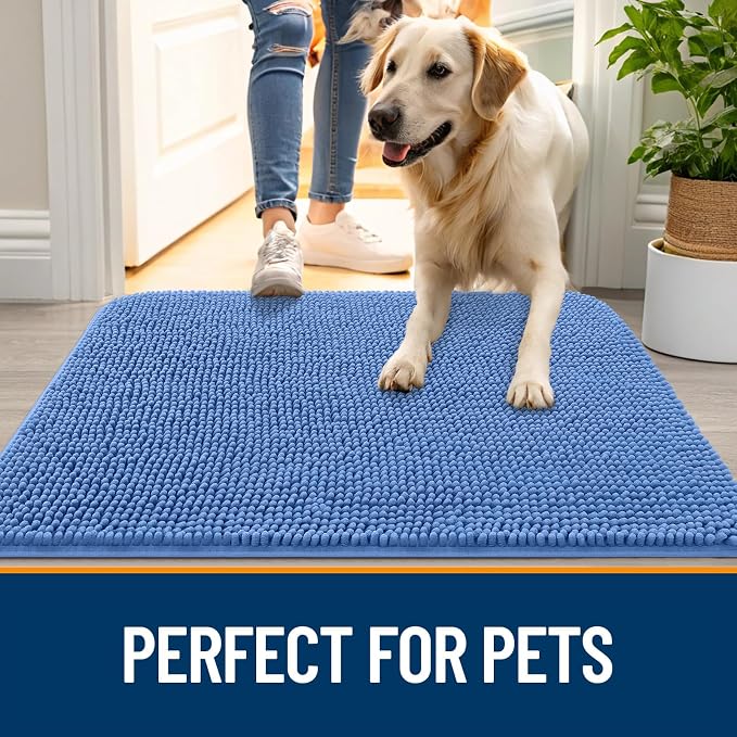 OLANLY Dog Door Mat for Muddy Paws 47x24, Absorbs Moisture and Dirt, Absorbent - Image 6