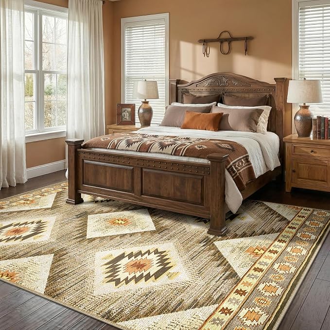 BESTSWEETIE Area Rug 5x8 Rug Machine Washable Non-Slip Low Pile Print Pattern - Image 7