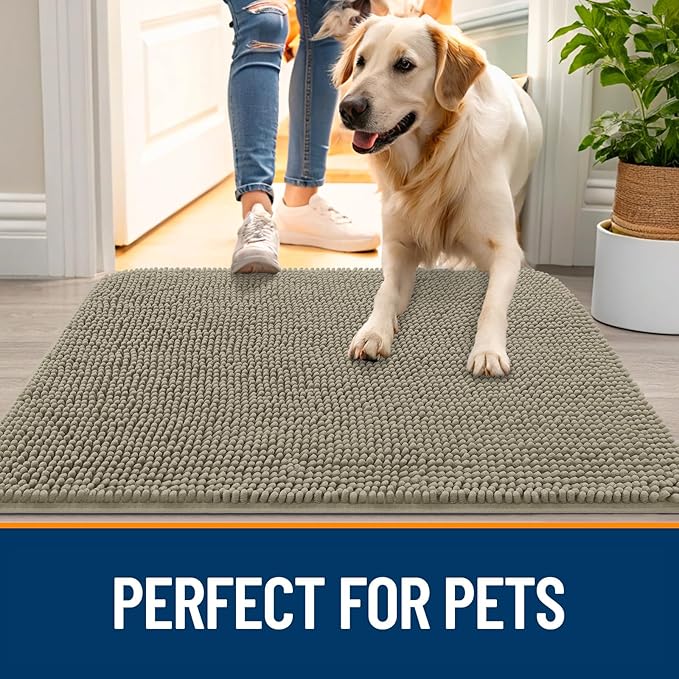 OLANLY Dog Door Mat for Muddy Paws 70x32, Absorbs Moisture and Dirt, Absorbent - Image 6