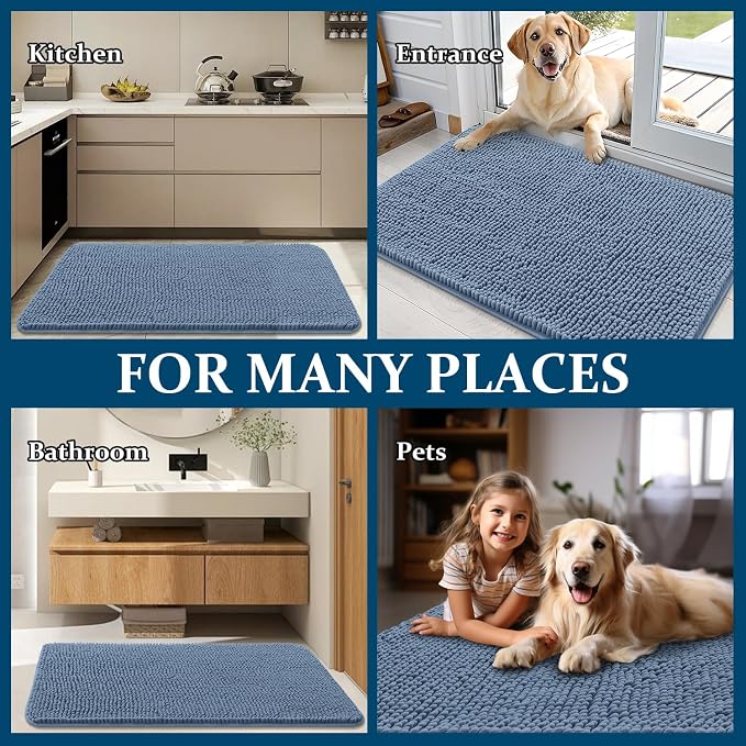 OLANLY Dog Door Mat for Muddy Paws 34x21, Absorbs Moisture and Dirt, Absorbent - Image 8