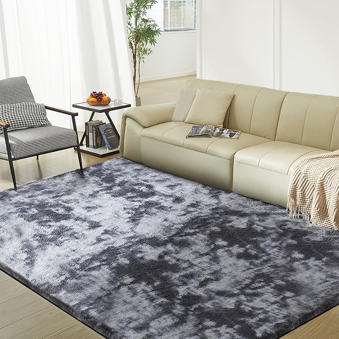 Ultra Soft Rug for Living Room, 4X6 Fluffy Shag Area Rug for Bedroom, Modern by Fairblink