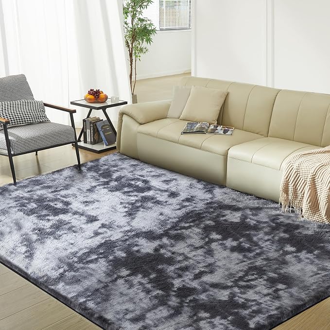 5X8 Ultra Soft Rug for Living Room, Fluffy Shag Area Rug for Bedroom, Modern - Image 2