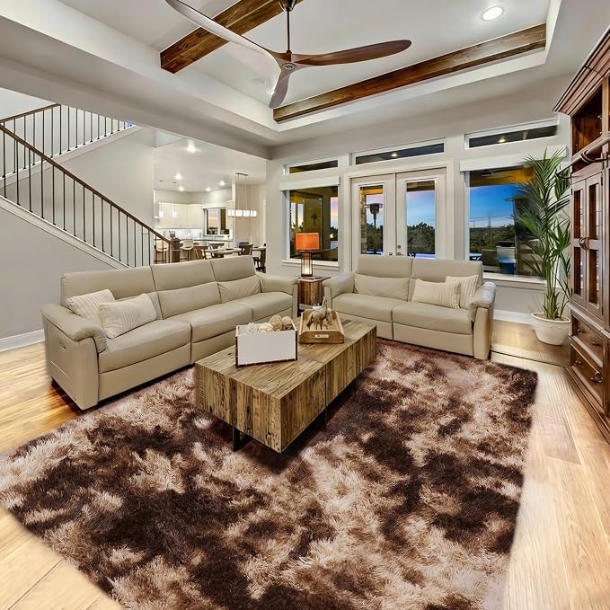 5x7 Plush Fluffy Area Rugs, Large Soft Carpet, Upgraded Non-Slip Rectangular Rug - Image 7