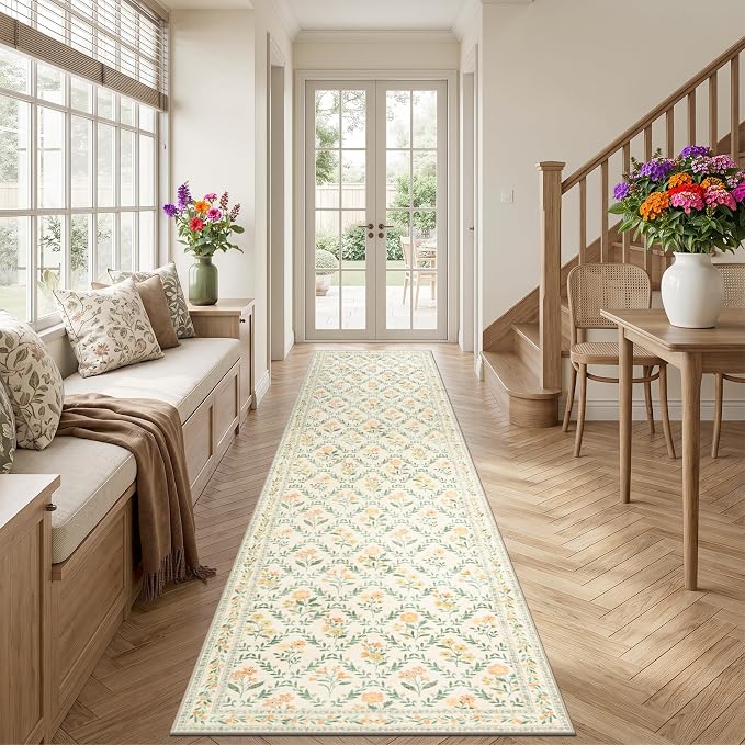 Runner Rug for Entryway: 2.6x14 Kitchen Rugs Non Slip Washable Ultra-Thin Soft - Image 3