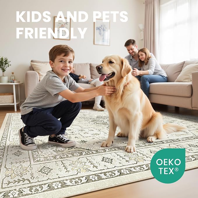 zesthome Washable Rug 6x9 Area Rugs, Stain Resistant Rugs - Image 7