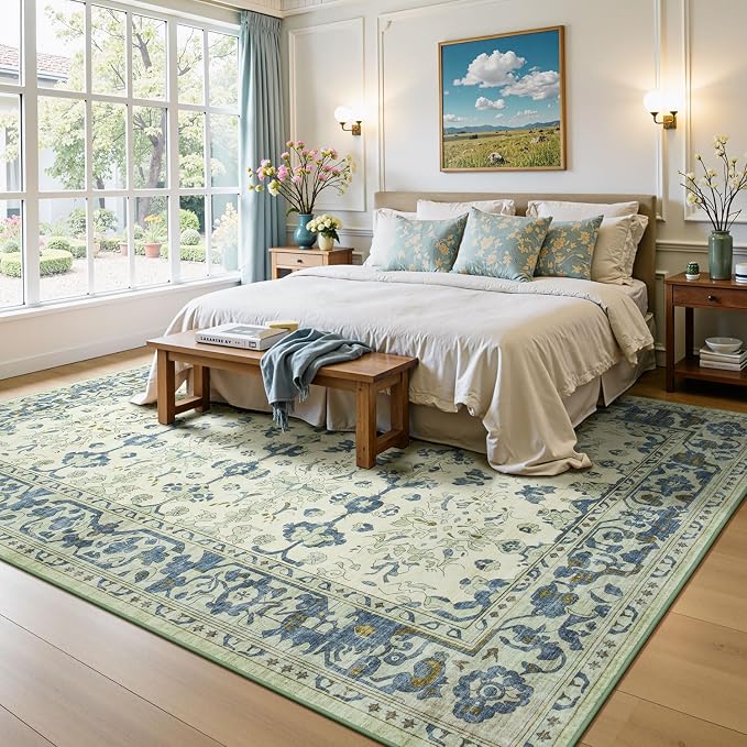 Lessymo Washable Area Rug for Living Room, 9x12 Large Rugs - Image 2