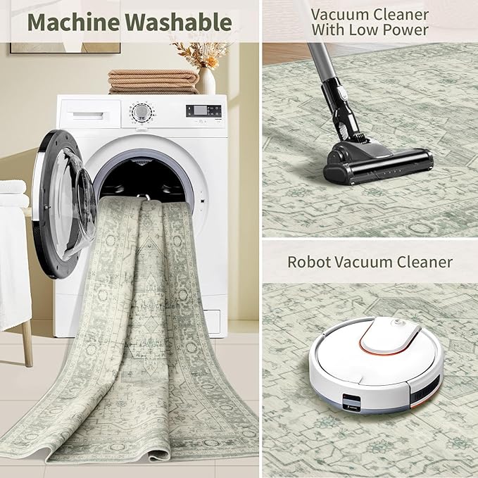 Rugxara 2x3 Door Mat Indoor Entrance, Washable Non Slip Kitchen Bathroom Rugs - Image 5