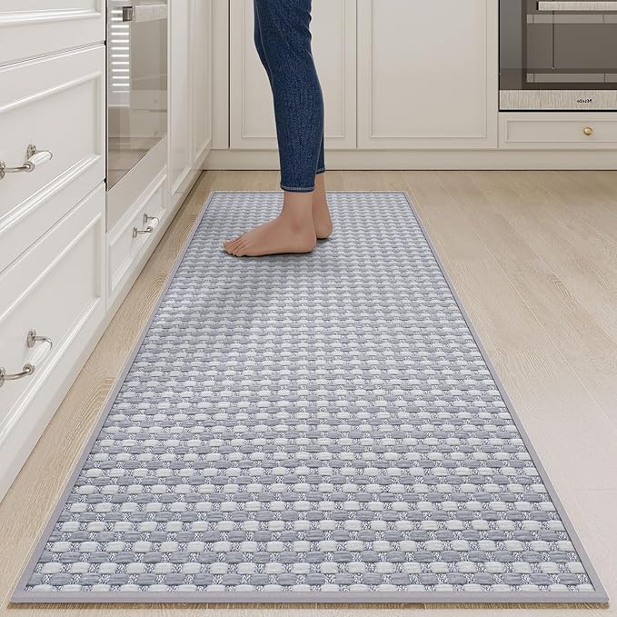 YDKGL Long Kitchen Runner Rugs Kitchen Mat Non Slip Washable, Super Absorbent by YDKGL