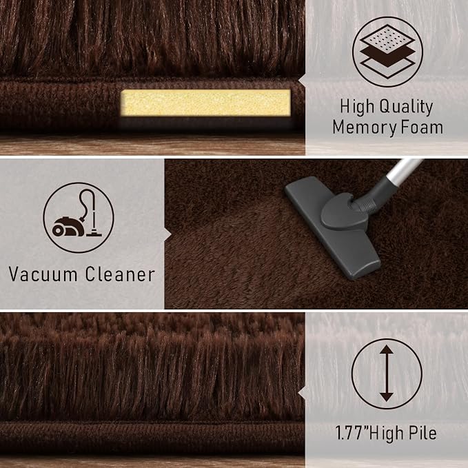 LOCHAS Ultra Soft Indoor Modern Area Rugs 2x8, Fluffy Living Room Carpets - Image 5
