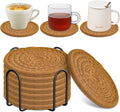 8 Pcs Drink Coasters with Holder, Absorbent Coasters by Mckanti
