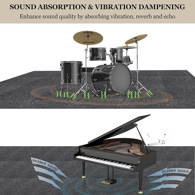 TroyStudio Thick Sound Absorbing Interlocking Floor Mats, Non-Slip Anti - Image 3