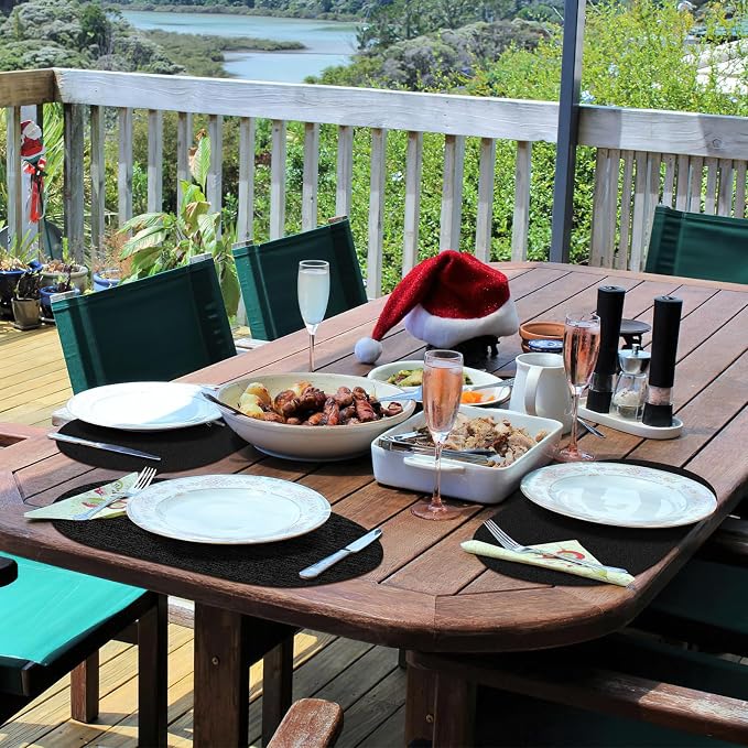 Placemats Set of 12 Washable, Heat Resistant Table Placemats Wipeable Faux - Image 7