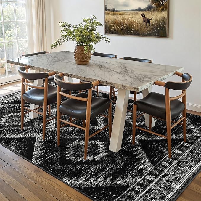BESTSWEETIE Area Rug 8x10 Rug Machine Washable Non-Slip Low Pile Print Pattern - Image 6