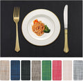 Vinyl Placemats Set of 8, PVC Woven Washable Non-Slip Table Mats, Heat by LANDVIEW