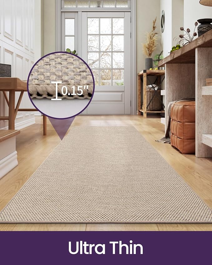 DEXI Hallway Runner Rug 2'4"x10', Non Slip Rubber Backed Runners Carpet - Image 4