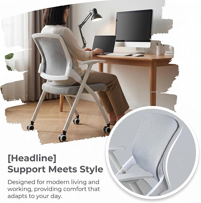 8 Pack Folding Office Chair - Image 7