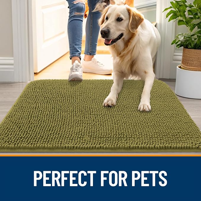 OLANLY Dog Door Mat for Muddy Paws 70x32, Absorbs Moisture and Dirt, Absorbent - Image 6