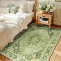 RELEANY Area Rugs 3'x5' Washable Non-Slip, Floral Vintage Distress Medallion by RELEANY