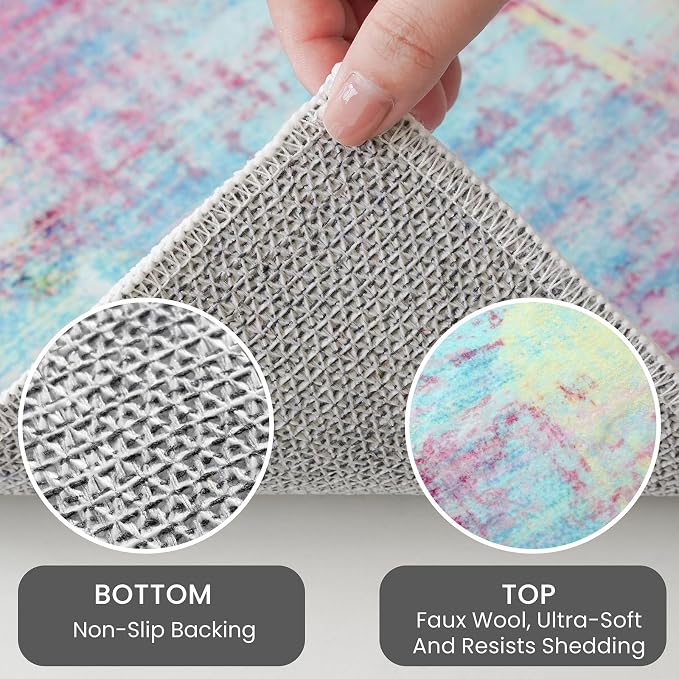 IOHOUZE Abstract Area Rugs 5x7 Ft Washable Rugs - Image 4