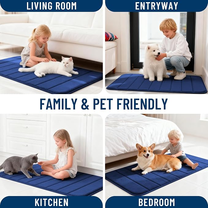 OLANLY Memory Foam Bath Mat 30x20, Super Soft Absorbent Bathroom Rugs, Quick Dry - Image 9