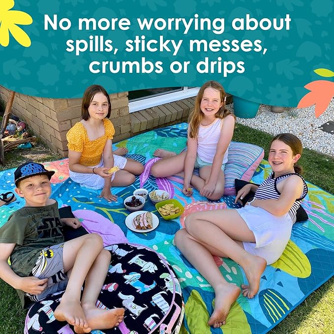 Jumbo Picnic Rug, Premium Large Picnic Mat, 6'7" x 6'7", Outdoor Waterproof Picnic Blanket Beach Mat, Foldable & Waterproof, Picnic Blankets Ideal for Beach & Park, Outdoor Blanket