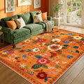 RELEANY Floral 6x9 Area Rugs Washable Print Boho Cute Carpet Non Slip Flower by RELEANY