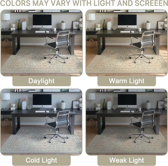 36"x48" Office Chair Mat for Hardwood Tile Floor, Under Desk Carpet Protector - Image 6