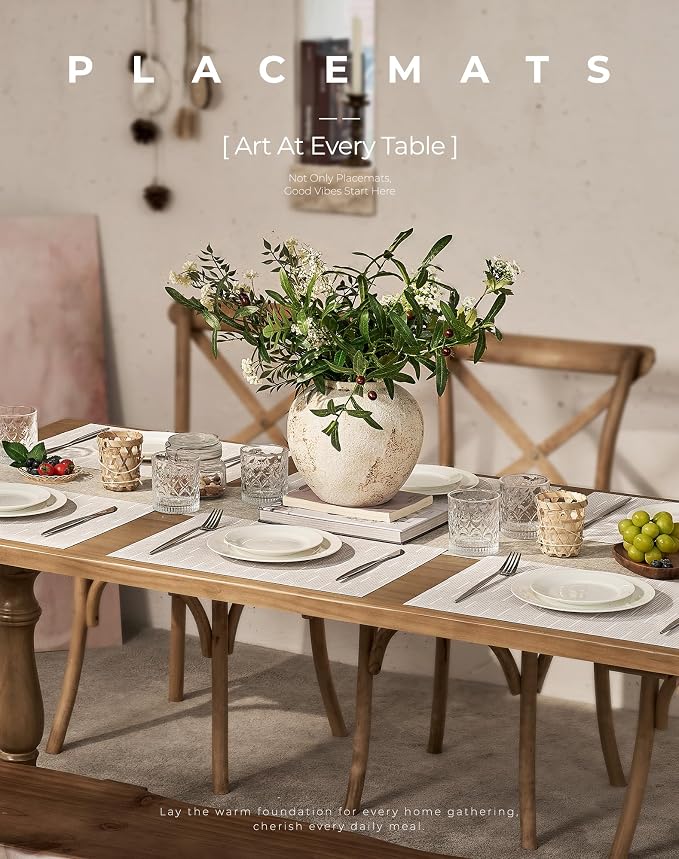 Leetaltree Pale Beige Placemats Set of 8 - Image 2