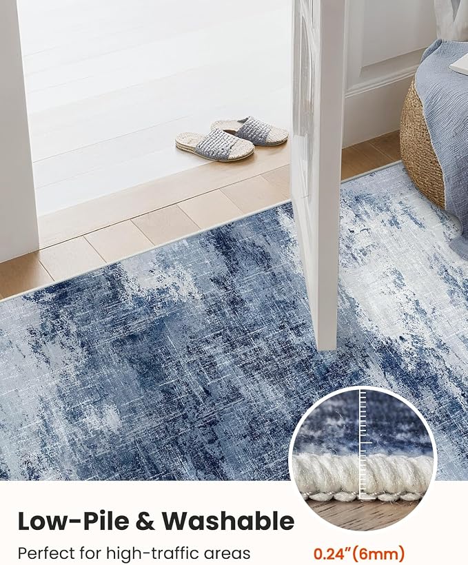 Runner Rugs for Hallway 2'6"x10', Modern Abstract Machine Washable Runners for - Image 6