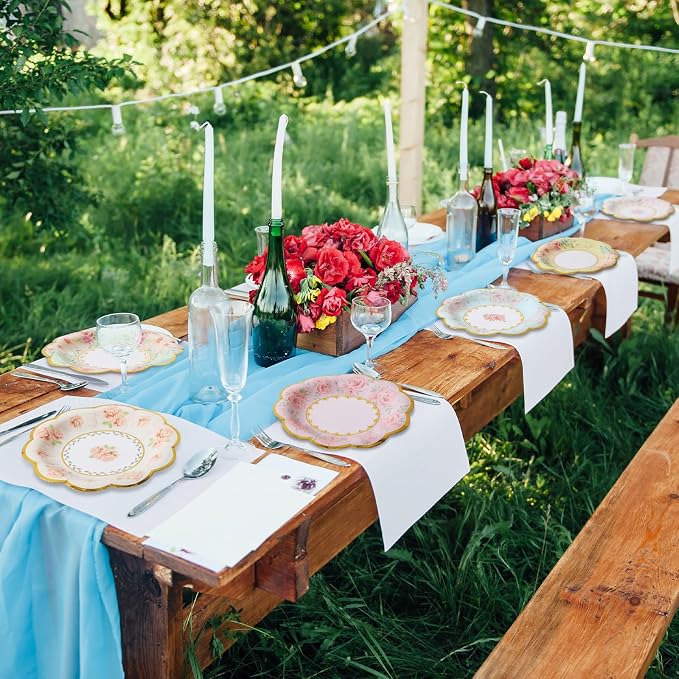 72 Pcs 9 Inch Floral Paper Plates - Image 6