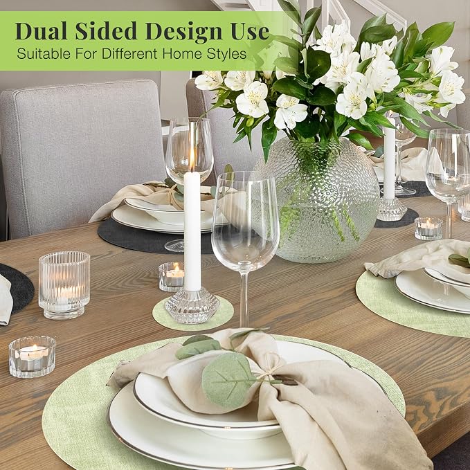 Fyvva Placemats Set of 4, Stain & Scratch Resistant, - Image 6