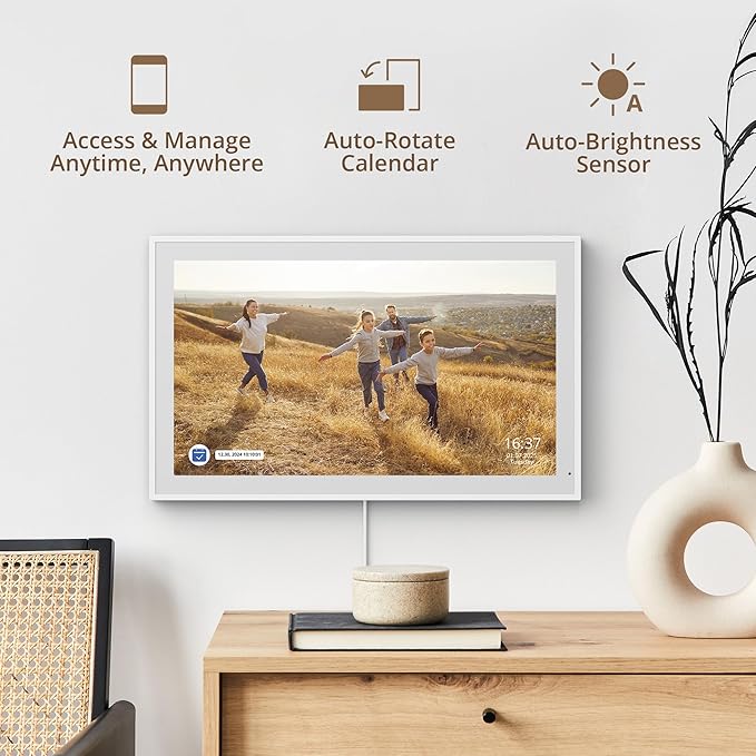 Dragon Touch 21.5" Digital Calendar Chore Chart – 1080P Full HD Interactive Touchscreen, Smart Family Planner, Hearth Display Digital Calendar Wall & Desk Mountable for Seamless Scheduling