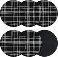 Simple Grid Coasters Set of 6, Absorbent Coasters by Unknown