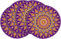 Artoid Mode Purple Mandala Round Placemats Set of 4, 14 Inch Seasonal Spring by ArtoidMode