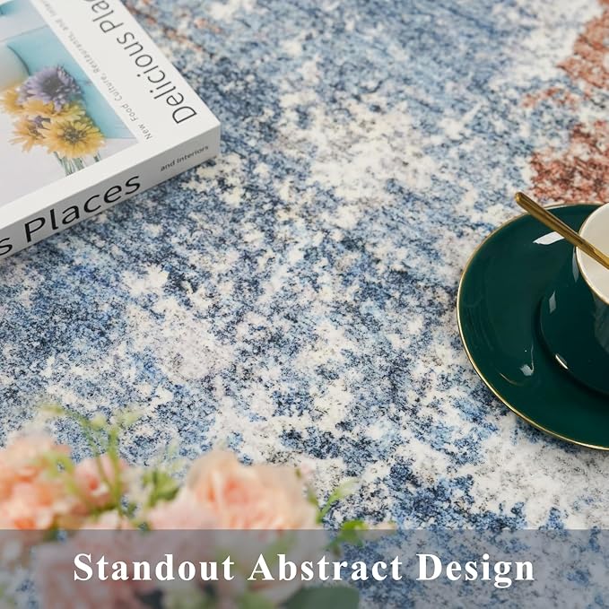 3x4 Washable Entryway Rug – Non-Slip Modern Abstract Small Area Rug - Image 9