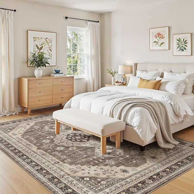 6x9 Washable Area Rug, Large Rugs - Image 6