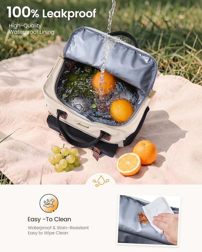 LOVEVOOK Insulated Lunch Bag Women, Teacher Lunch Box Work, Large Lunch Tote | - Image 4