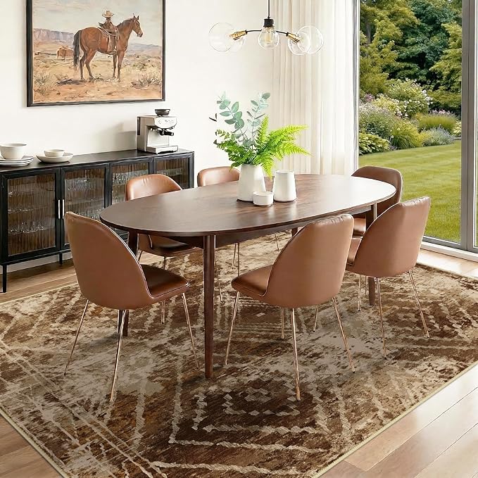 BESTSWEETIE Area Rug 8x10 Rug Machine Washable Non-Slip Low Pile Print Pattern - Image 9