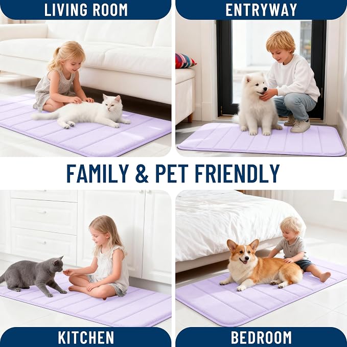OLANLY Memory Foam Long Bathroom Rugs Runner 47x17, Super Soft Absorbent Bath - Image 9