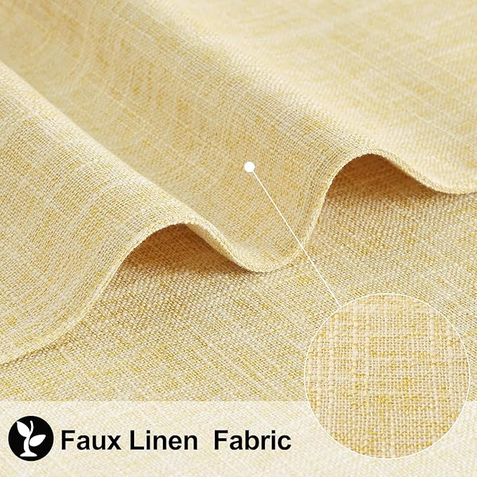 Faux Cotton Linen Placemats Set of 6, Cloth Washable Farmhouse Dining Table Mats - Image 2