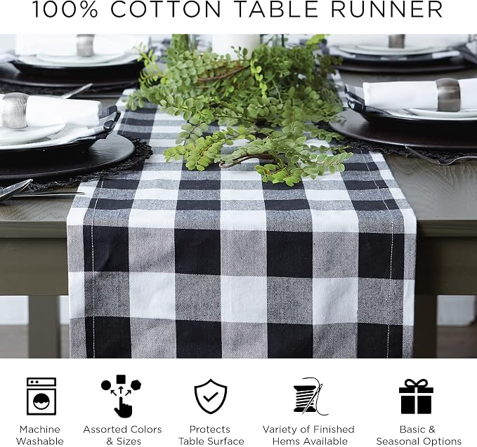 DII Everyday Collection, Fringed Solid Tabletop, Table Runner, Stone Brown - Image 9