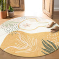 Lahome Boho Round Rugs - 6Ft Round Rug Washable Soft Circle Rugs by Lahome