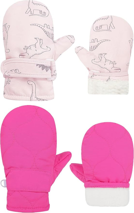 Toddler Gloves Kids Mittens Winter Warm Lined Fleece Gloves Waterproof Snow Baby Mitten for Boys Girls