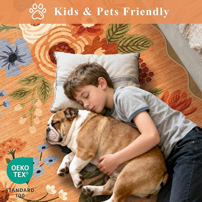 DUKINO 2.6x8 Runner Rug for Hallway, Washable Kitchen Rug - Image 4