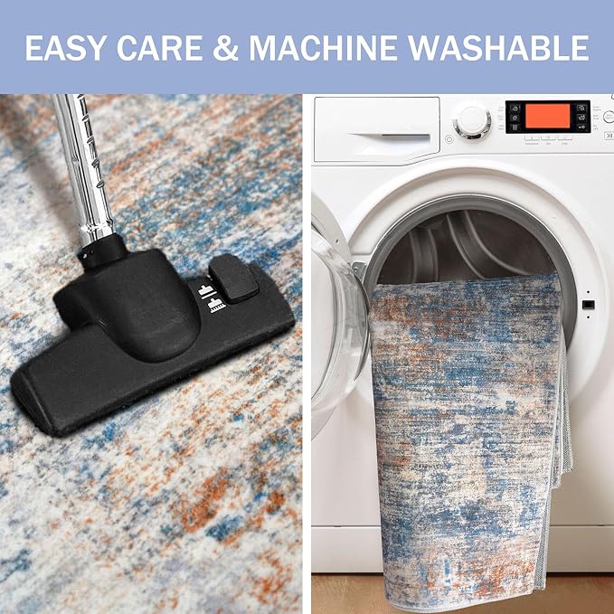 IOHOUZE Abstract Runner Rug 2x5 Ft Washable Runners - Image 3