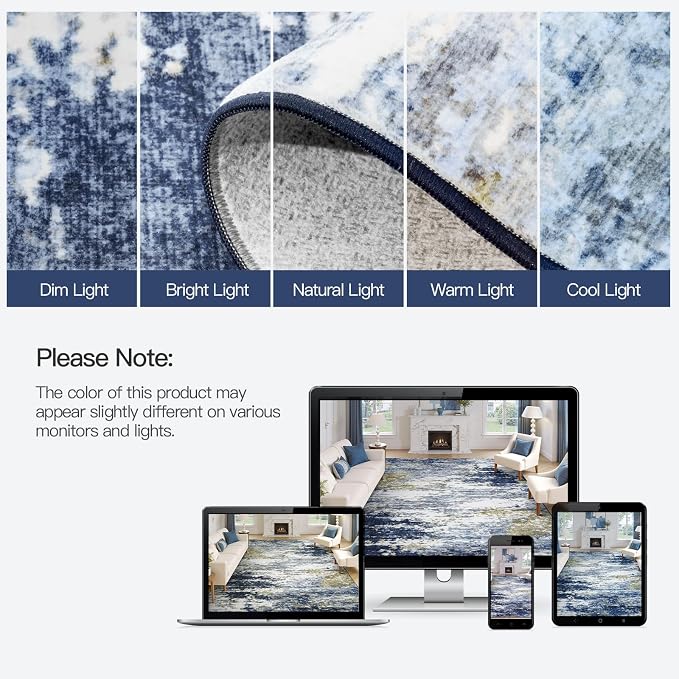 Lofus 5x7 Area Rug for Living Room, Abstract Rugs - Image 9