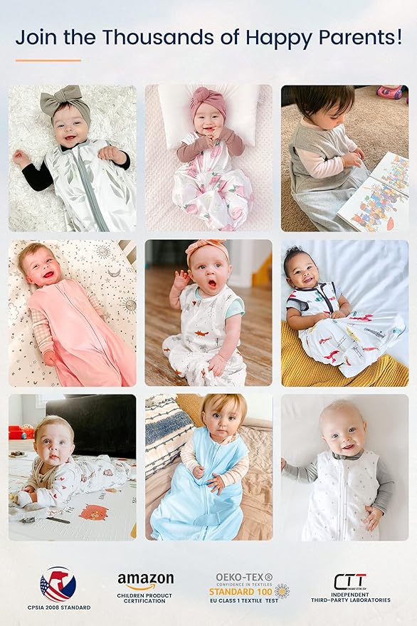 TotAha Sleep Sack 3-6 months 3 Pack, Buttery Soft Wearable Blanket Baby Sleeping Bag with 2-way Safe Zipper, 0.5 TOG, Baby Girl